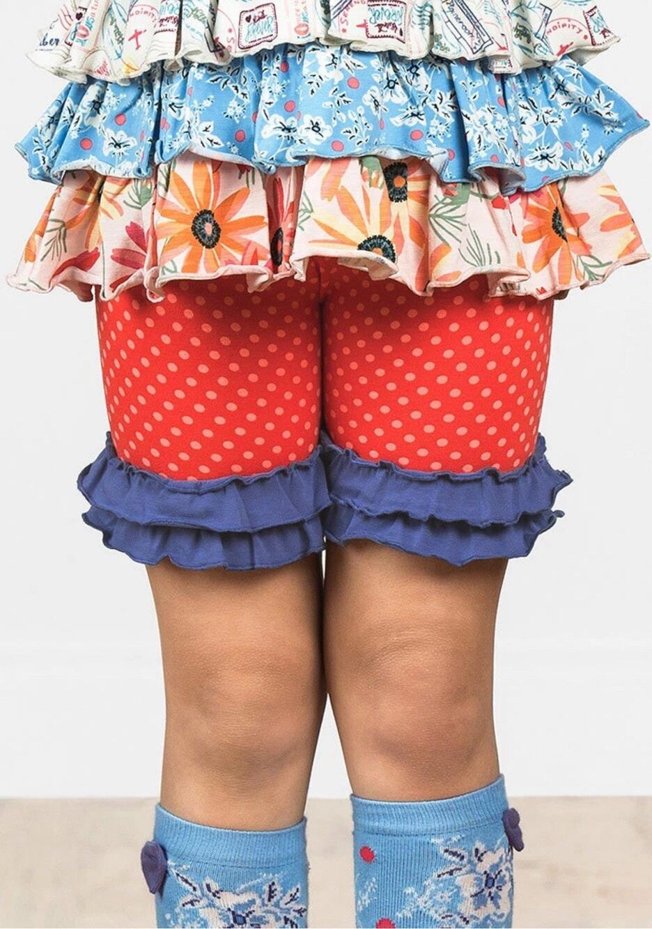 NWT Matilda Jane Wish You Were Here Shortcut Shorties Shorts Size 10 Red Blue